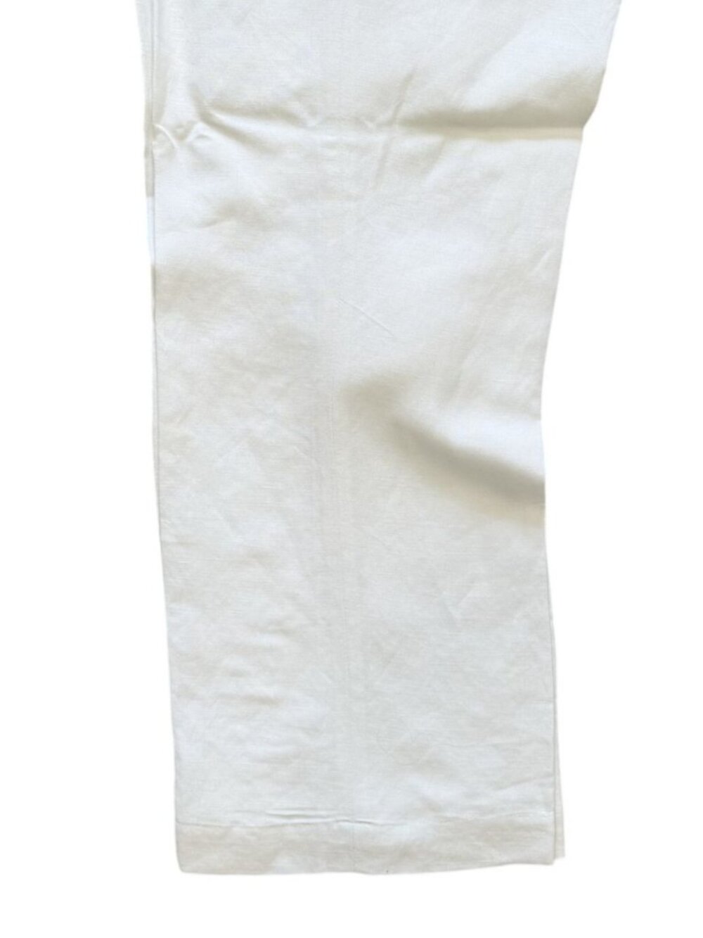 Calvin Klein Women White Straight-Leg Linen Blend Pants Career Casual 16W NWT - Picture 3 of 8